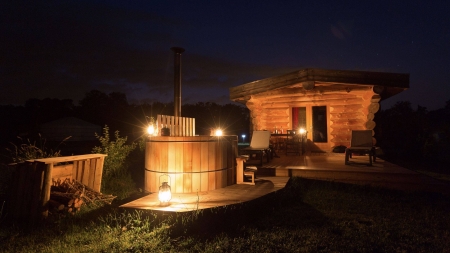 Image hebergement insolite CABANE DE TRAPPEUR SPA